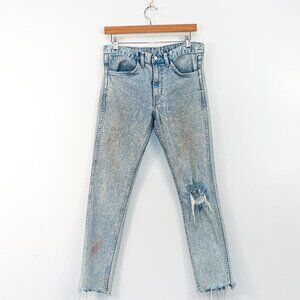 Levi's Line 8 Distressed Raw Hem Jeans Juniors Size 3